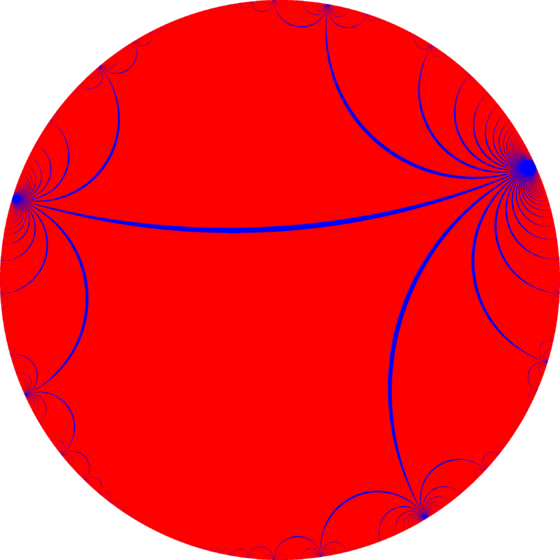 A tiling of apeirogons with squares and hexagons, the \{3,\infty\} tiling and the \{\infty,\infty\} tiling.